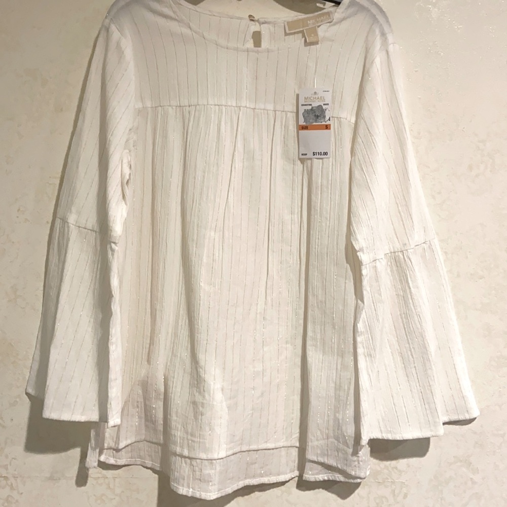 NWT MICHAEL MICHAEL KORS White Blouse size Small